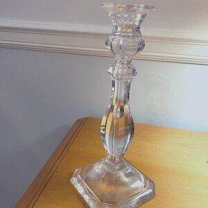 Elegant lead crystal glass candleholder
